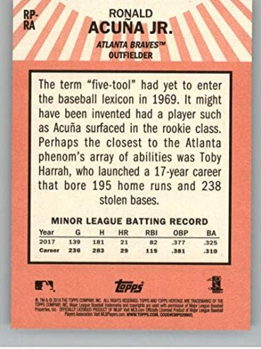 2018 Topps Miras Yüksek Sayı Çaylak Sanatçılar RP-RA Ronald Acuna Jr. Atlanta Braves RC MLB Beyzbol Kartı