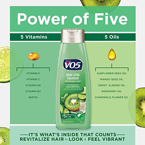 VO5 Herbal Escapes Arındırıcı Şampuan-12.5 Fl Oz-Kivi Kireç Sıkacağı-Saçları Beslemeye, Nemlendirmeye ve Nemlendirmeye Yardımcı