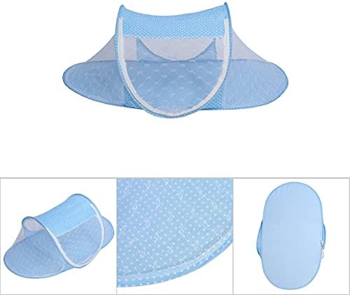 Mxzzand Beşik Çadır, Bebek Yatağı Net Kullanımı rahat Bebek Net Açık Hava Etkinlikleri için Taşıması kolay (Mavi)