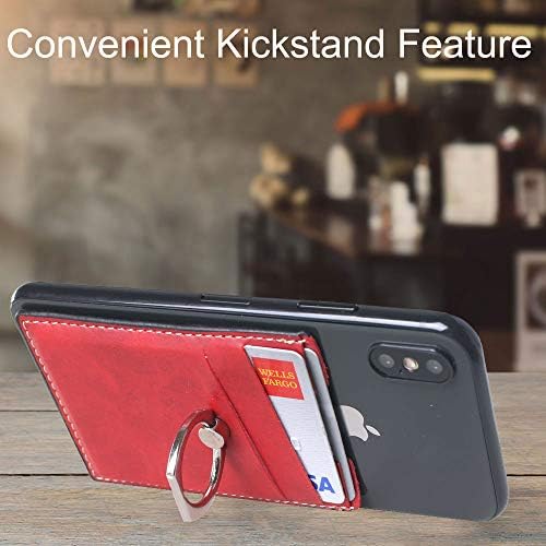 Telefon Cüzdanının Arkası için Kart Tutucu Halka Standı, Yapışkanlı Cüzdan Etiketi ile Yapıştırın Kredi Kartı Tutucular iPhone