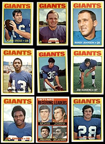 1972 Topps New York Giants Takımı Seti New York Giants-FB (Set) NM Giants-FB