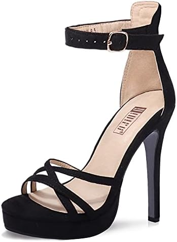 IDIFU kadın Stiletto Yüksek topuklu sandalet Platformu Burnu açık Ayak Bileği kemerli elbise Ayakkabı Kadınlar ıçin Gelin Bayanlar