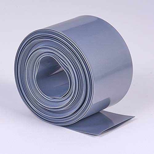 Othmro pil Shrink Wrap PVC ısı Shrink boru düz genişliği 29.5 mm, uzunluk 5 m için Büyük pil paketi güç Gri