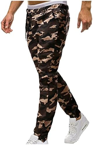 BHSJ erkek Rahat Orta Bel Pantolon Spor İpli Pantolon Fermuar Cepler Fitness Egzersiz Eşofman Altı Moda koşucu pantolonu