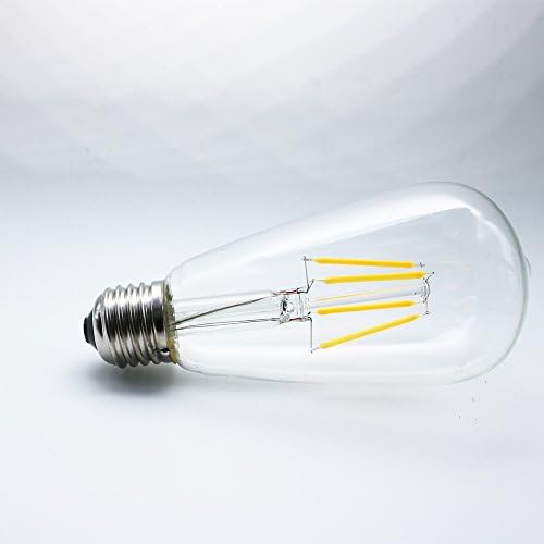 Mengjay 1 Adet LED Edison Ampul 4 W 2700 K Sıcak Beyaz, 360LM 30 W Akkor Eşdeğer Vintage ST64 LED Filament Ampuller, E26 Orta