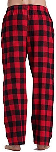 BEUU erkek Ekose Pijama Pantolon, Ekose Pjs Pantolon Yoga Hafif Yumuşak Orta Bel Şemsiye Ev Tekstili Uyku Salonu Pantolon