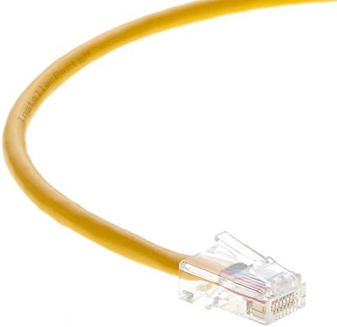 InstallerParts (100 Paket) Ethernet Kablosu CAT5E Kablosu UTP Önyüklenmemiş 0.5 FT-Mavi-Profesyonel Seri-1 Gigabit/Sn Ağ / İnternet