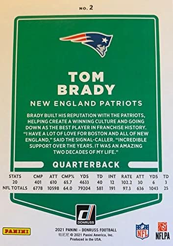 Tom Brady, 2021 Donruss ve Michigan Wolverines Eski Okul Renklerinin Her Birini ve Diğer 3 Brady kartını içeren 5 Kart Hediye