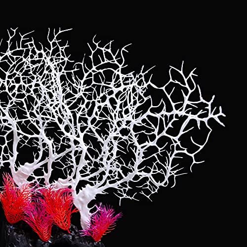 Quıckun Yapay Mercan Bitki Kafatası Akvaryum Süslemeleri Süs Silikon Yapay Dekorasyon için Balık Tankı Akvaryum Peyzaj