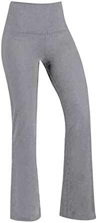 LROSPTAE Bayan Bootcut Yoga Pantolon Yüksek Bel Karın Kontrol Egzersiz Flare Pantolon Temel Düz Renk Streç spor salonu pantolonu