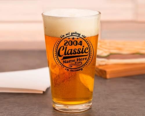 Prezzy Kişiselleştirilmiş Değil Eski Ben Klasik 2004 bira bardağı Vintage 18th Doğum Günü 18 Yaşında bira bardağı 16 oz