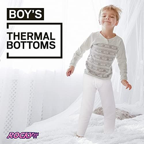 Rocky Çocuğun Termal Dipleri (Uzun John Taban Katmanı İç Çamaşırı Pantolonu) Açık Kayak Sıcaklığı/Aşırı Soğuk Pijamalar için