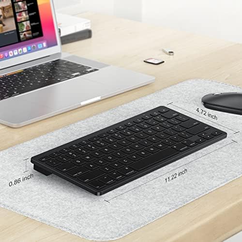 Mac için Bluetooth Klavye, MacBook Pro/Air, iMac, iMac Pro, Mac Mini, Mac Pro Dizüstü Bilgisayar ve PC ile uyumlu OMOTON Kompakt