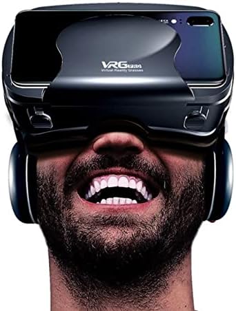 Kmonabie VR Kulaklık, ıOS ve Android için VR Kulaklık Imax Filmleri ve Uzaktan Kumandalı Oyunlar için Gözlüklü 3D Sanal Gerçeklik