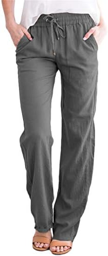 Andongnywell Womens Eşofman Altı Geniş Bacak Yoga Pantolon Rahat İpli Joggers Gevşek Salonu ile Cepler Pantolon