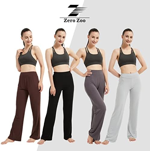 Kadınlar için sıfır Hayvanat Bahçesi Boot Cut Yoga Pantolon, Yüksek Belli Bootcut Egzersiz Pantolon Karın Kontrol Sweatpants