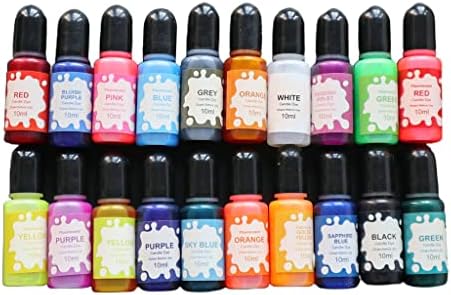 20 Renkler Aromaterapi Mum Renk Özü UV Epoksi Reçine Kalıp Pigment DIY El Sanatları Soya Balmumu Yapma Sıvı Boya Renklendirici