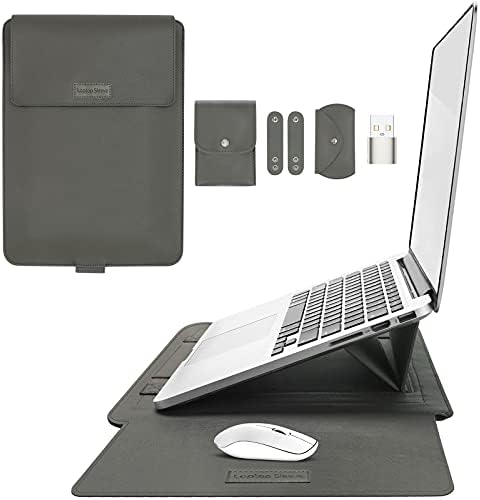 15-15. 6 inç Laptop Kol Çantası Laptop Standı Ayarlanabilir,Su Geçirmez PU Deri Kol Çantası Bilgisayar Koruyucu Taşıma Çantası