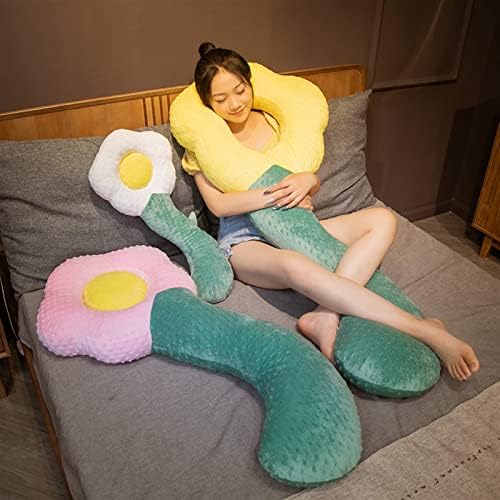 JrenBox Peluş Oyuncaklar Karikatür Çiçek Yastık peluş Oyuncak Kız Uyku Bacak Bebek Ev Kanepe Yaslanmış Bir Yastık Yastık Bebek