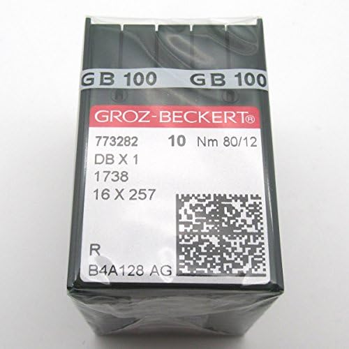 ckpsms GROZ-BECKERT İğne Şeffaf Plastik Kutuda-100 ADET Groz Beckert DBX1 1738 16X257 Dikiş Makinesi iğneleri (Groz Beckert DBX1