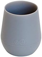 ezpz Tiny Cup (Gri) - Bebekler için %100 Silikon Eğitim Kupası-Pediatrik Beslenme Uzmanı tarafından Tasarlandı-4 Ay+