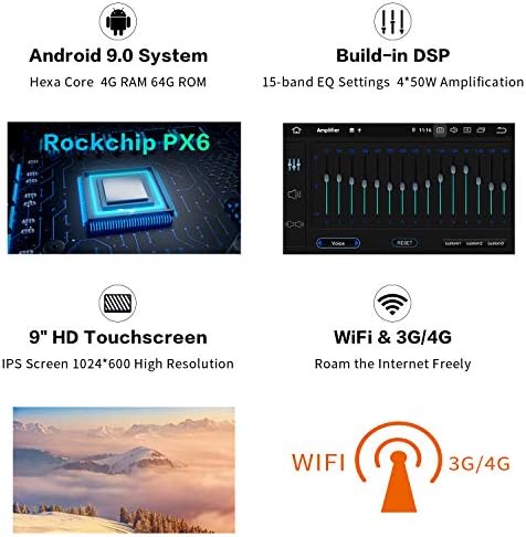 Dasaita 10.2 Android 9.0 Araba Radyo Dahili Carplay Jeep Wrangler 2011-2018 için Araba Stereo Bluetooth GPS Navigasyon Multimedya