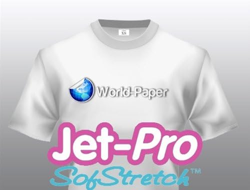 Jet-Pro SofStretch Mürekkep Püskürtmeli ısı transfer kağıdı 8.5 x11 (50 yaprak)