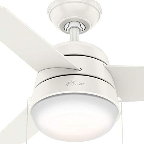 Hunter Fan Company 59301 Aker Çekme Zinciri Kontrollü LED Işıklı İç Mekan, 36 İnç, Beyaz