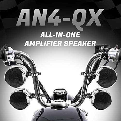 GoHawk AN4-QX All-in-One 1200 W Dahili Amplifikatör 4.5 Su Geçirmez Bluetooth Motosiklet Stereo 4 Hoparlörler Ses Amp Sistemi