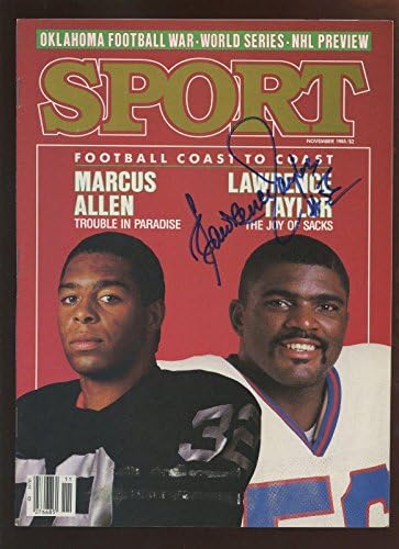 Kasım 1985 Spor Dergisi Lawrence Taylor İmzalı Hologram İmzalı NFL Dergileri