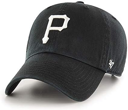 '47 Marka Pittsburgh Pirates Clean Up Şapka Kapağı Siyah / Beyaz