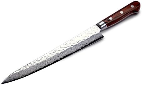 Yoshihiro Çatal Dövülmüş Şam Sujihiki Şef Bıçağı, 9.5-İnç