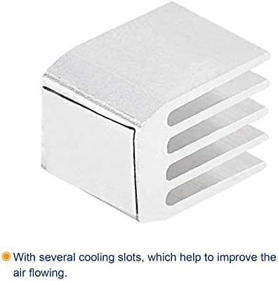 MECCANIXITY elektronik ısı dağılımı soğutucu alüminyum soğutucu 9x9x12mm CPU için Kendinden yapışkanlı Ped ile Gümüş ton Paketi