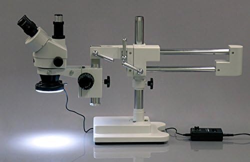 Kontrol kutusu ve adaptör ile AmScope LED-60 60-LED mikroskop halka ışık aydınlatıcı