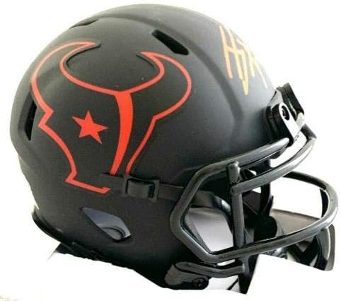 Jj Watt İmzalı Houston Texans Eclipse Hız Mini Kask Jsa Coa wpp878571-İmzalı NFL Mini Kasklar