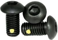 Naylon Pelet Soket Düğme Başlı Vida, 1/2-13 x 1, Alaşımlı Çelik, Siyah Oksit, Altıgen Soket (Miktar: 200) Kaba İplik, 1/2 inç