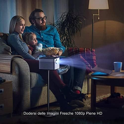 QOHG Projektör Ev Projektör 1350 Lümen 1080 p LED DLP 3D Video WiFi Bluetooth Akıllı Sineması Aile Eğlence