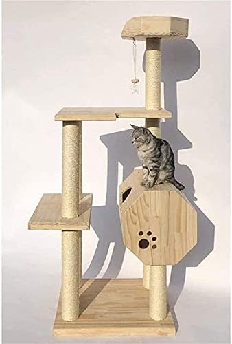 Kedi Ağaçları ve Kuleleri Yavru Kedi için Kedi Kınamak Tırmalama Direkleri ile Kedi Mobilya Kuleleri Geniş Kınamak Evi Kitty