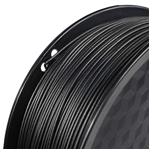 PC Karbon Fiber Polikarbonat Filament 1.75 mm, 3D Yazıcı Filament 1 kg (2.2 lb), Yüksek Sertlik, Yüksek Mukavemetli-Karbon Siyah