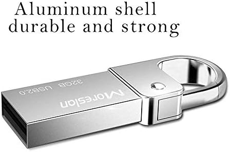 32GB USB Flash Sürücü, Moreslan USB 2.0 Flash Sürücü Anahtarlık USB Stick Suya Dayanıklı Alüminyum Bellek Çubuğu Kalem Sürücü