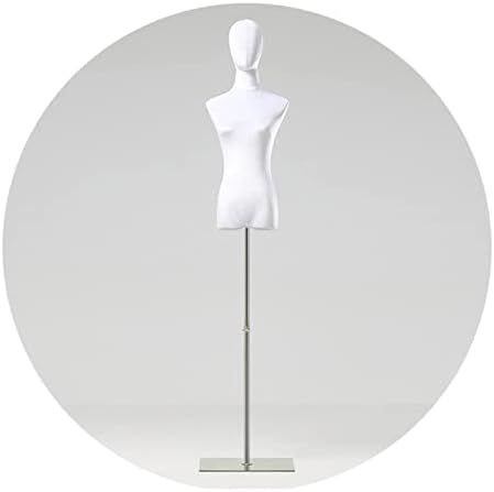 XCTLZG Kadın Manken Torso Vücut, Elbise Formu Mankeni Dikiş Terziler için Taban Standı ile Giyim Ekran, Ayarlanabilir Yükseklik