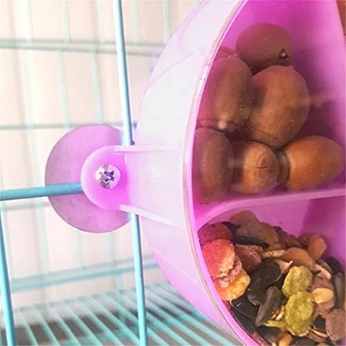XLAIQ Döndür Pet Papağan Oyuncaklar Tekerlekler Bite Çiğneme Kuşlar Toplayıcılık Gıda Kutusu Kafes Besleyici (Renk : Mavi, Boyutu: