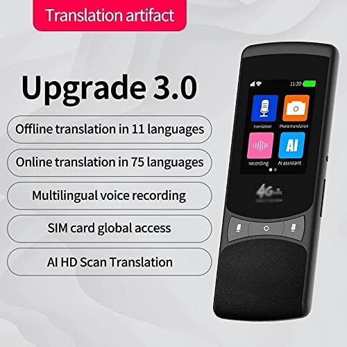 HAZHU Global Netcom Akıllı Çeviri 75 Ülkede WiFi Paylaşımı Online Çeviri. 4 İnç Dokunmatik Ekran