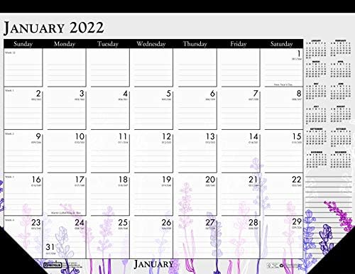 House of Doolittle 2022 Aylık Masa Pedi Takvimi, Kır Çiçeği, 18,5 x 13 İnç, Ocak - Aralık (HOD1976-22)