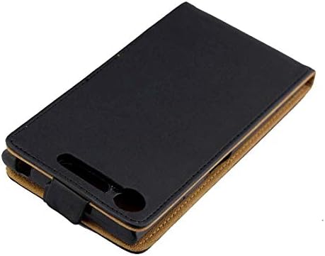 Sony Xperia XZ1 için cep telefonu Kılıfı TPU İş Stil Dikey Çevir Koruyucu Kılıf Kart Yuvası ile (Renk: Siyah)