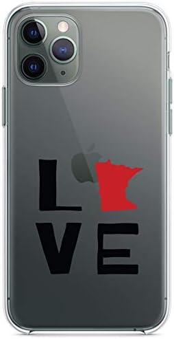 Distinctİnk Temizle Darbeye Hibrid Vaka iPhone 13 Mini (5.4 Ekran) - TPU Tampon, Akrilik Geri, Temperli Cam Ekran Koruyucu-Minnesota-Aşk