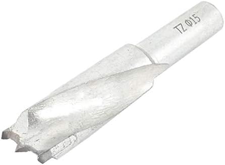 X-DREE Gümüş Ton Ağaç İşleme Karbür Uçlu Brad Noktası Düz matkap delik Delme Matkap Ucu Aracı 15mm x 68mm (Tono başına punte