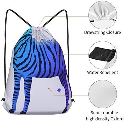 Renkli Canlı Degrade Mavi Mor Zebra İpli sırt çantası-erkek ve kadın spor su geçirmez çanta spor spor ipli çanta