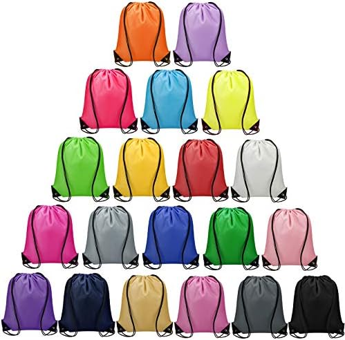 Vorspack İpli Sırt Çantaları Toplu 40 Adet 20 renkler Dize Çanta, özelleştirilmiş hediye keseleri Goodie Çanta için Parti Spor