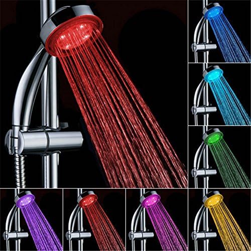 Led Duş Başlıkları, El Duşları Duş Başlığı Banyo El Duşu Led Duş Başlığı Açık Renk Değişimi İle 7 Renk Otomatik